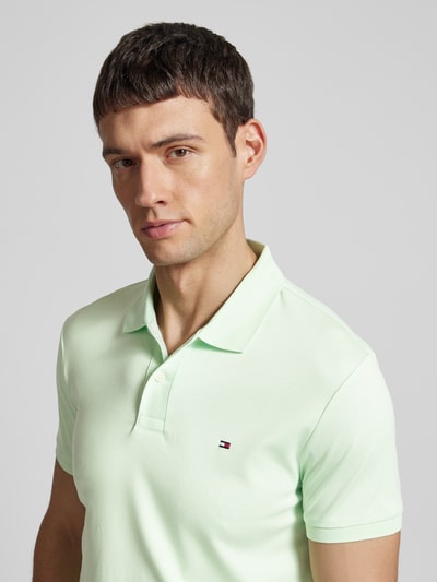 Tommy Hilfiger Regular Fit Poloshirt aus reiner Baumwolle Hellgruen 3