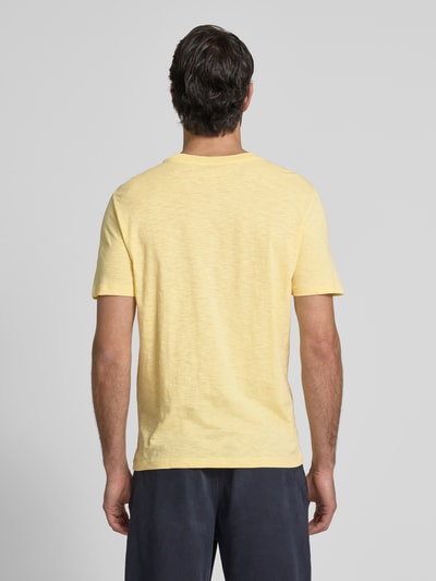 MCNEAL T-Shirt mit geripptem Rundhalsausschnitt Hellgelb 5