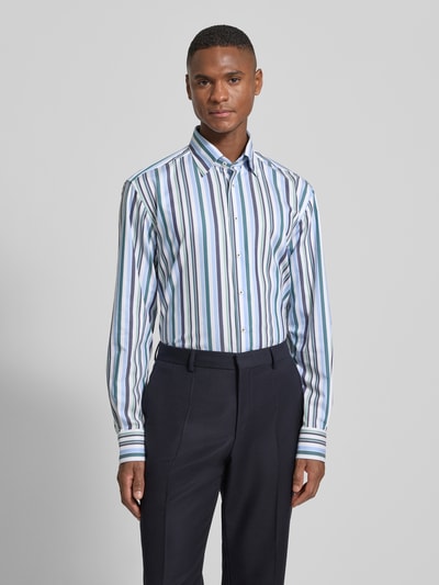 ETERNA Regular fit zakelijk overhemd van katoen met kentkraag Groen - 4