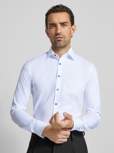 OLYMP No. Six Super slim fit zakelijk overhemd met kentkraag Wit - 3