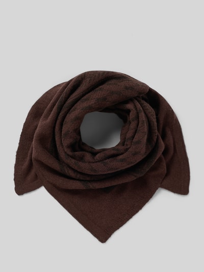 Produktfoto, brauner Schal mit weicher Textur und leicht gemusterter Oberfläche, Schal aus Viskose-Mix mit Woll-Anteil Model 'NOVIS' von PIECES, Damen Schal