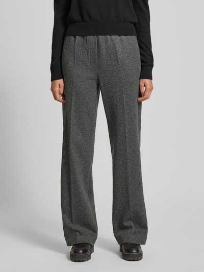 Weekend Max Mara Spodnie o kroju regular fit z dodatkiem wełny model ‘ZELMA’ Średnioszary melanż 4