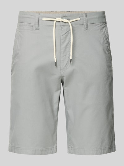 Produktfoto, Regular Fit Chinoshorts aus Baumwoll-Mix Modell 'PHOENIX' von s.Oliver RED LABEL in Bi-Color Optik mit Tunnelzug, 5-Pocket-Design und elastischem Bundabschluss, glatte Textur, neutrale Grautöne.