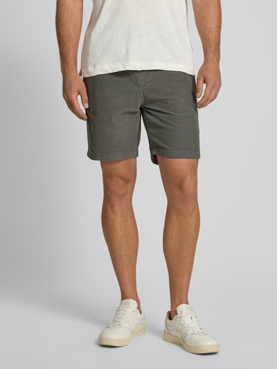 Mazine Regular fit korte broek van corduroy Donkergroen - 4