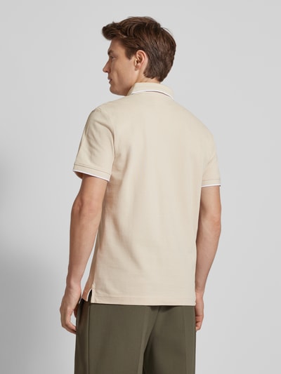 Tom Tailor Poloshirt mit Label-Stitching Beige 5