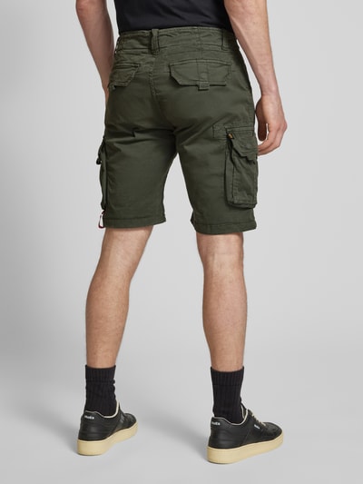 Alpha Industries Szorty cargo o kroju regular fit z wyhaftowanym logo model ‘CREW SHORT’ Antracytowy 5