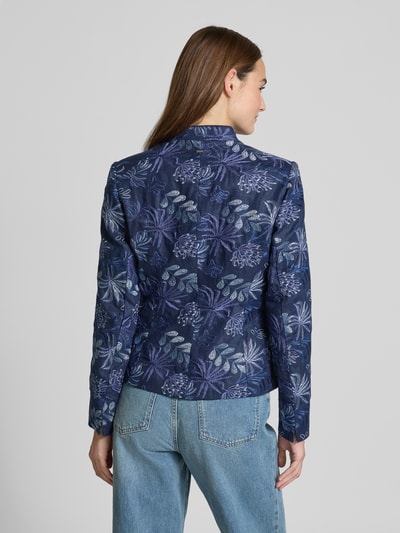 WHITE LABEL Leinenblazer mit Stehkragen Marine 5