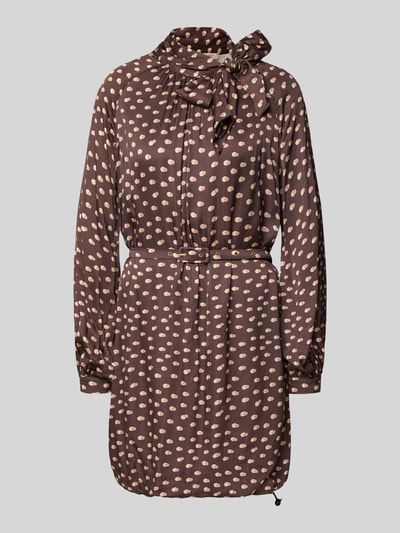 Rinascimento Cocktailkleid mit Stehkragen Dunkelbraun 2