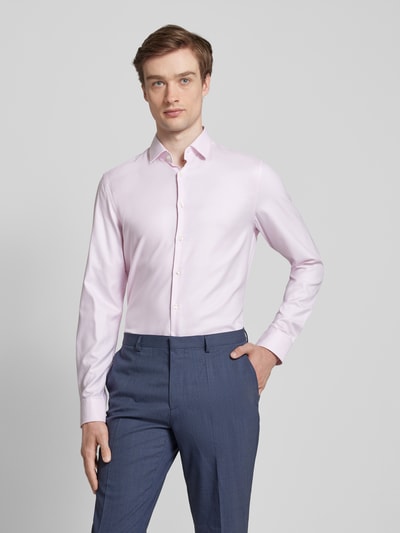 Jake*s Koszula biznesowa o kroju super slim fit z listwą guzikową Jasnoróżowy 4