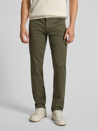 Brax Spodnie z wpuszczanymi kieszeniami model ‘CADIZ’ Oliwkowy 4