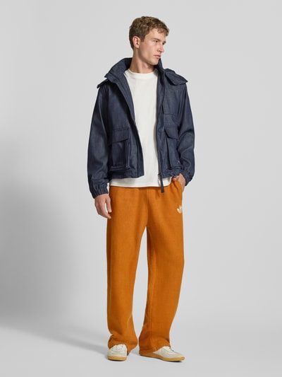 adidas Originals Wide Leg Weite Hose mit Woll-Anteil Cognac 1