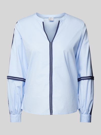 Emily Van den Bergh Regular Fit Bluse mit Tunikakragen Bleu 1