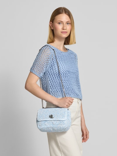 Lauren Ralph Lauren Schoudertas in gevlochten look, model 'SOPHEE' Lichtblauw - 1