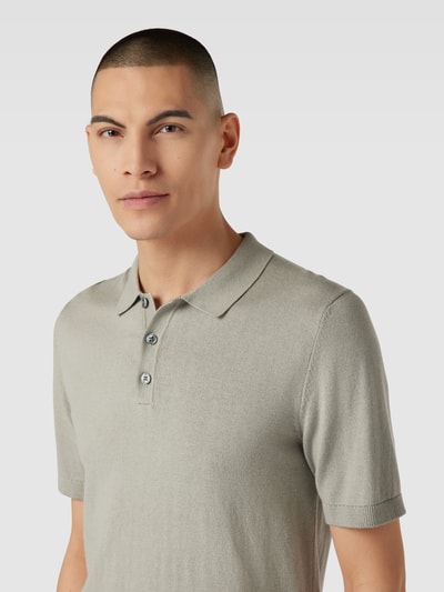 JACK & JONES Premium Poloshirt mit Viskose-Anteil und Polokragen Modell 'EMIL' Hellgrau 3