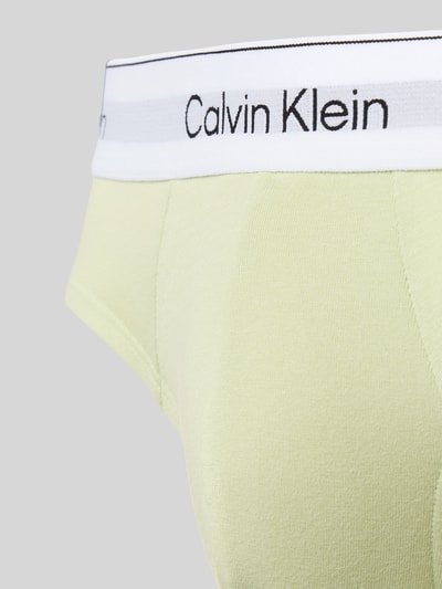Calvin Klein Underwear Slipy z pasem z logo w zestawie 3 szt. Niebieski 2