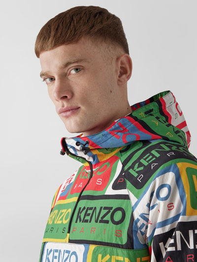 Kenzo Jacke mit Allover-Logo-Print Rot 6