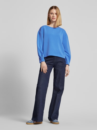 s.Oliver RED LABEL Relaxed Fit Sweatshirt aus Modal-Mix-Scuba Blau 1