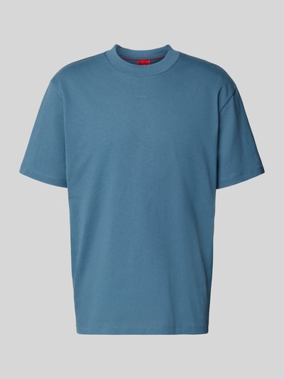 Produktfoto, Relaxed Fit T-Shirt aus reiner Baumwolle Modell 'DAPOLINO' von HUGO, Optik: Unifarben, Label-Print, Rundhals, Langarm