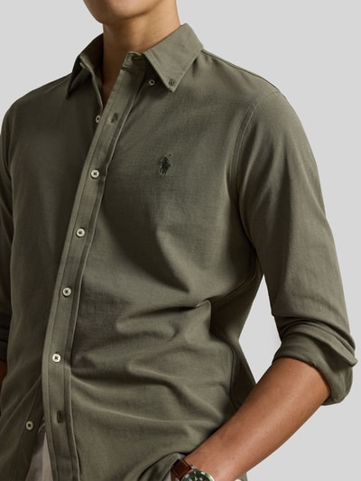 Polo Ralph Lauren Regular Fit Freizeithemd aus reiner Baumwolle Oliv 3