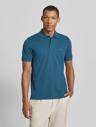 Christian Berg Men Regular Fit Poloshirt mit Stitching Petrol 4