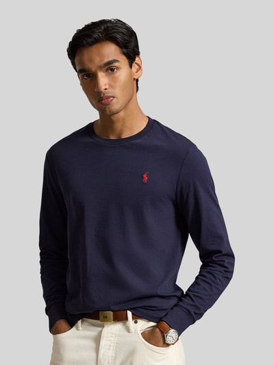 Polo Ralph Lauren Regular Fit Langarmshirt aus reiner Baumwolle Dunkelblau 5