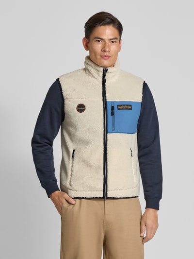 Napapijri Weste mit Label-Patch Modell 'YUPIK' Offwhite 4