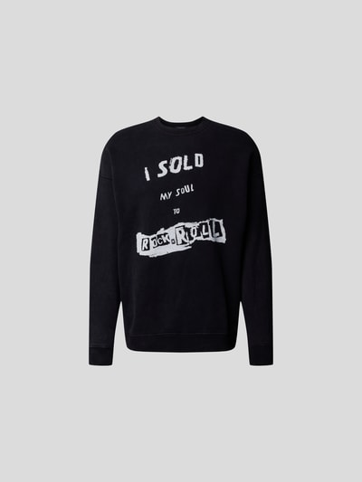 R13 Sweatshirt mit Statement-Print Black 2