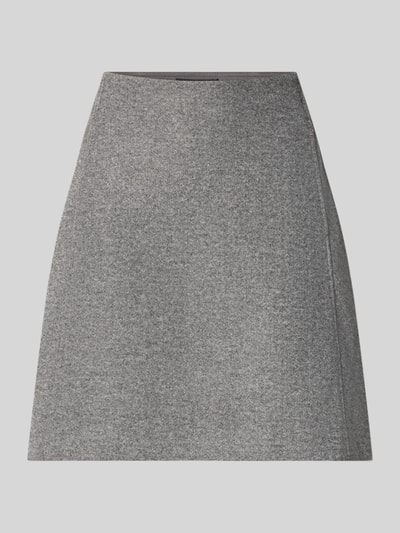 Produktfoto, grauer ausgestellter Mini-Rock mit Nahtreißverschluss, glatte Textur, Ausgestellter Mini-Rock mit Nahtreißverschluss Modell 'FORTUNEALLISON' von VERO MODA, Damen Mini-Rock