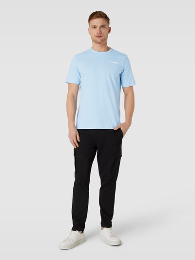 Tom Tailor T-Shirt mit Label-Print Hellblau 1