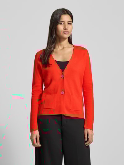 Christian Berg Woman Gebreide pullover met V-hals Lichtrood - 4