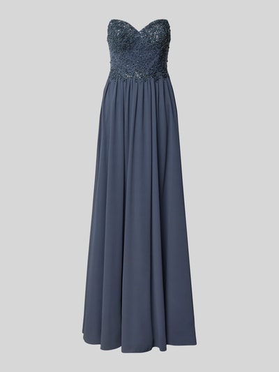 Laona Abendkleid mit Zierstein- und Paillettenbesatz Rauchblau 1