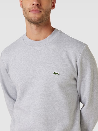 Lacoste Sweatshirt met labelpatch Lichtgrijs - 3