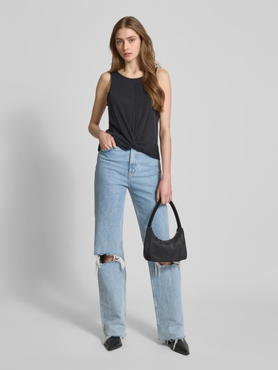 Pieces Loose Fit Tank Top aus Viskose-Mix Modell 'ANORA' Black 1