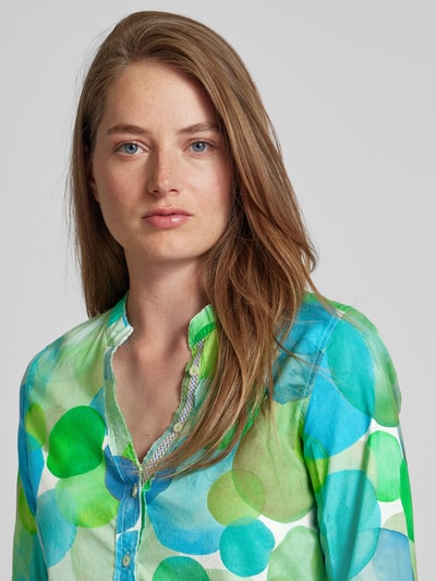 Emily Van den Bergh Blouse in all-over look Groen - 3