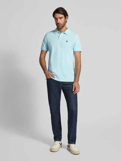 MCNEAL Poloshirt met labelstitching Lichtturquoise - 1