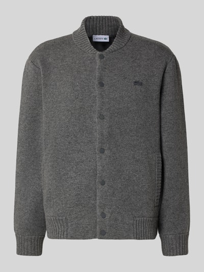 Lacoste Kurtka z dzianiny o kroju regular fit z mieszanki wełny Średnioszary 2
