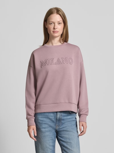 VILA Sweatshirt mit Rundhalsausschnitt Modell 'REFLECT' Mauve 4