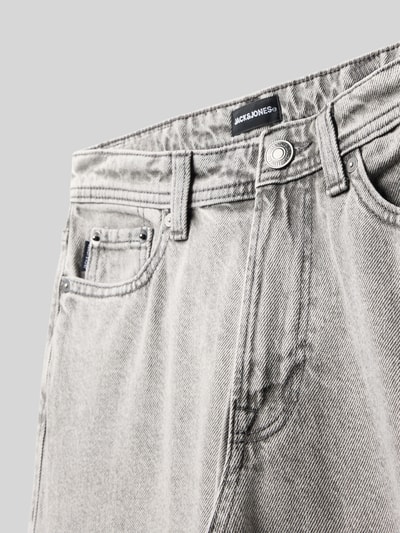 Jack & Jones Straight fit jeans met logopatch, model 'Iron' Lichtgrijs - 2