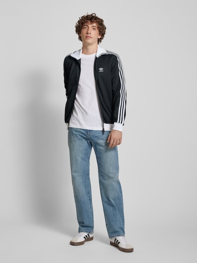 adidas Originals Sweatjack met opstaande kraag, model 'BECKENBAUER' Zwart - 1