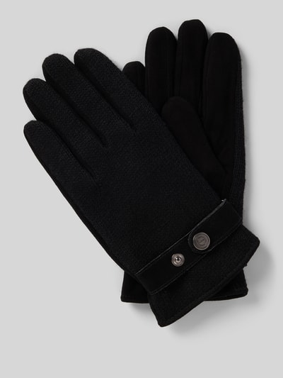 EEM Rękawiczki z detalem z logo Czarny 1