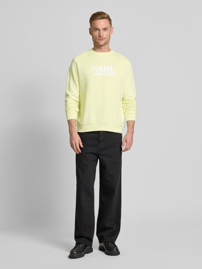 Karl Lagerfeld Sweatshirt mit Label-Print Mint 1