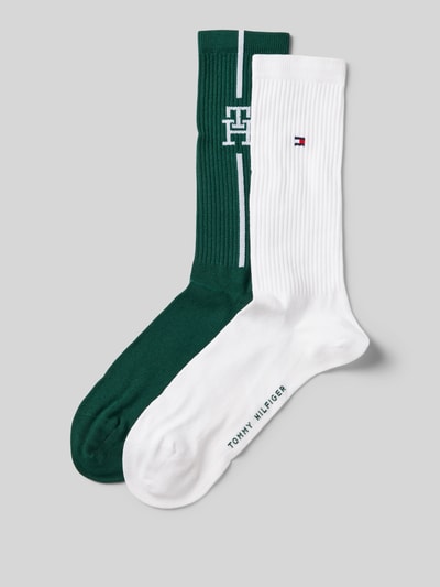 Tommy Hilfiger Socken mit elastischem Rippenbündchen im 2er-Pack Dunkelgruen 1