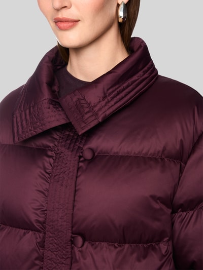 Marc Cain Gewatteerd jack met afneembare bontkraag Bordeaux - 3