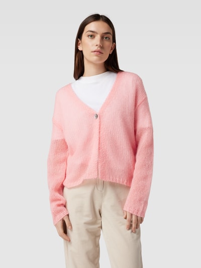 (The Mercer) N.Y. Cardigan met V-hals Felroze - 4