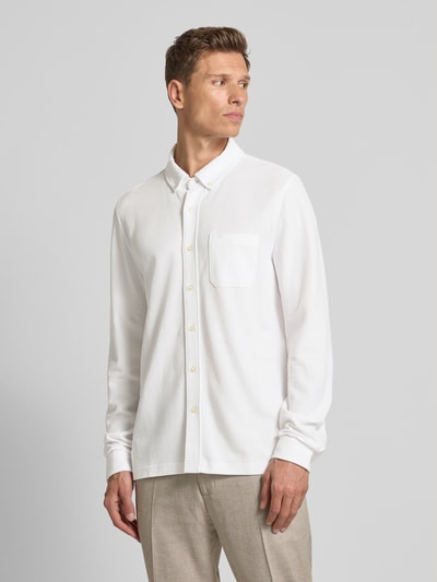 Fynch-Hatton Freizeithemd mit Button-Down-Kragen Weiss 4