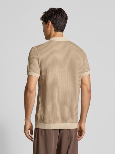 JOOP! Collection Slim Fit Poloshirt in Strick-Optik Modell 'Simeono' Mittelbraun 5