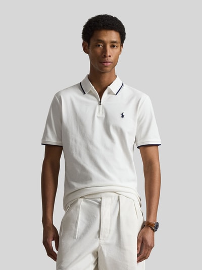 Polo Ralph Lauren Regular Fit Poloshirt aus Baumwoll-Mix mit Reißverschluss Weiss 4