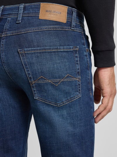 MAC Slim Fit Jeans im 5-Pocket-Design Modell 'Arne' Dunkelblau 3