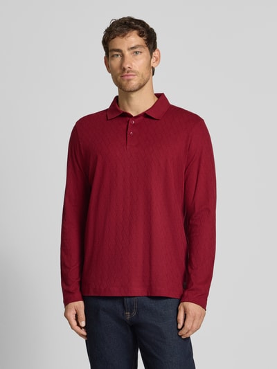 JOOP! Collection Gebreide pullover met kentkraag, model 'Bryson' Rood - 4