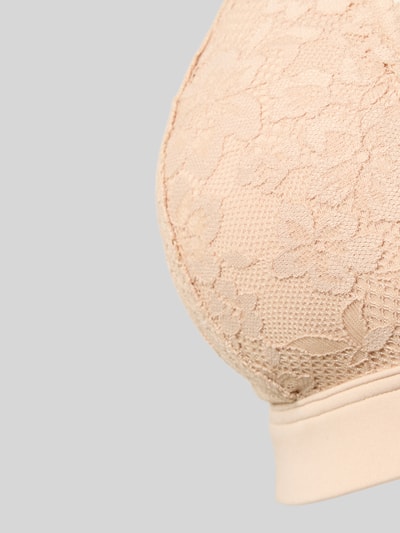 Produktfoto, beige Slim Fit bh met bloemenmotief, floralem kant, padded cups, haakjessluiting, Slim Fit BH met floralem Spitzenbesatz van Marie Jo, dames bh
